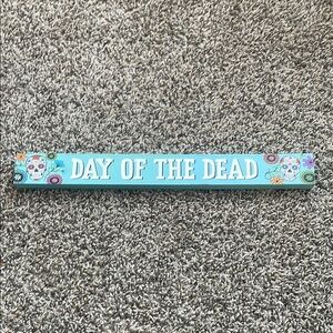 Day of the Dead Tabletop Decorative Sign - Blue